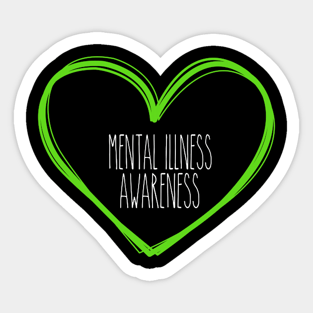 Mental Illness Awareness Heart Support Sticker by MerchAndrey